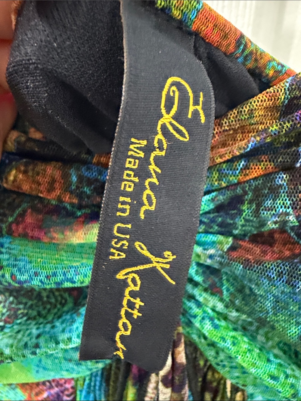 Elana Kattan Multicolor Printed Mesh Maxi Dress - Picture 2 of 6